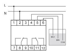 Реле уровня PZ-829 (двухуровневый монтаж на DIN-рейке 35мм 230В AC 2х16А 2перкл. IP20) F&F EA08.001.002 фото 3