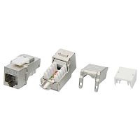 Модуль Keystone RJ45 CAT5E экранир. 90град. (форм-фактор S10) серебр. DKC RNK5EF90SL