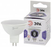 Лампа светодиодная LED MR16-8W-860-GU5.3 MR16 8Вт софит GU5.3 холод. бел. ЭРА Б0049071