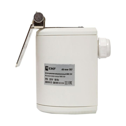 Датчик движения микроволновый MW-707 2000Вт 360град. 30м IP65 бел. для высоких потолков EKF dd-mw-707 фото 6