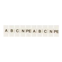 Маркеры для UT/ST/Push-in 4 с символами "A. B. C. N. PE" (уп.100шт) EKF zb-st-4-A-PE