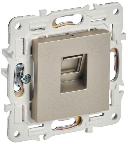 Розетка компьютерная RJ45 кат.6 SKANDY SK-K02Sh шампань IEK SK-K10-2-K37
