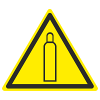 Знак W 19 "Газовый баллон" 200х200мм пленка самоклеящаяся самоклеющаяся EKF an-w-19