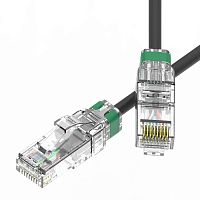 Патч-корд неэкранированный SLIM CAT6A U/UTP 4х2 28 AWG LSZH 0.2м черн. DKC RN6AUU4502BK-28