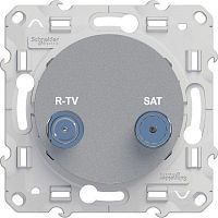 Механизм розетки СП R-TV-SAT Odace оконечная алюм. SchE S53R455