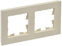 Рамка 2-м BRITE РУ-2-Бр беж. рифленый IEK BR-M22-51-K10