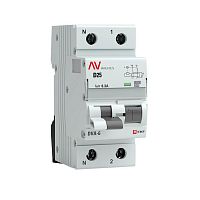 Выключатель автоматический дифференциального тока 2п (1P+N) D 25А 300мА тип A 6кА DVA-6 Averes EKF rcbo6-1pn-25D-300-a-av