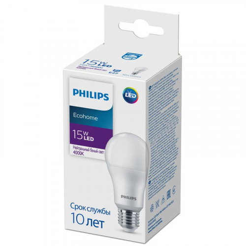 Лампа светодиодная Ecohome LED Bulb 15Вт 1450лм E27 840 RCA Philips 929002305217 фото 2