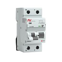 Выключатель автоматический дифференциального тока 2п (1P+N) C 40А 300мА тип A 6кА DVA-6 Averes EKF rcbo6-1pn-40C-300-a-av