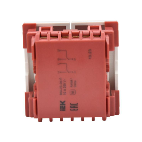 Переключатель проходной 2-кл. 2мод. 10А IP20 ВК4-22-00-П бел. PRIMER IEK CKK-40D-PD2-K01 фото 4