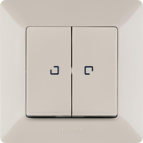 Выключатель 2-кл. СП Valena Life 10А IP20 250В 10AX с подсветкой с лицев. панелью механизм сл. кость Leg 752528 фото 4