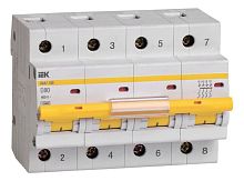 Выключатель автоматический модульный 4п D 80А 10кА ВА47-100 KARAT IEK MVA40-4-080-D