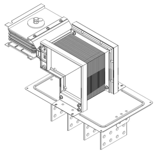 Секция фланцевая лев. Тип2 1600А Cu 3L+N+1/2PE IP55 тран. IEK LB-1600C5-35-F-FL2