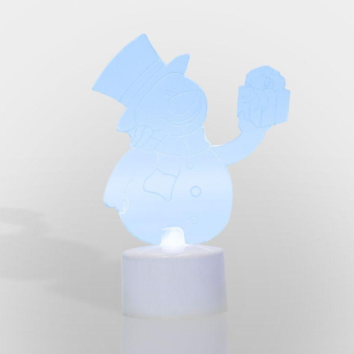 Фигура светодиодная "Снеговик с подарком 2D" 1LED RGB 0.1Вт IP20 на подставке элементы питания 3хAG13(LR44) (в компл.) Neon-Night 501-054 фото 6