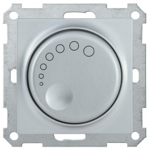 Механизм светорегулятора поворотного СП Bolero СС10-1-1-Б 600Вт с индикацией серебр. IEK EDB11-0600-K23