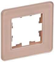 Рамка 1-м BRITE РУ-1-2-Бр стекло дым. RE IEK BR-M12-G-41-K97