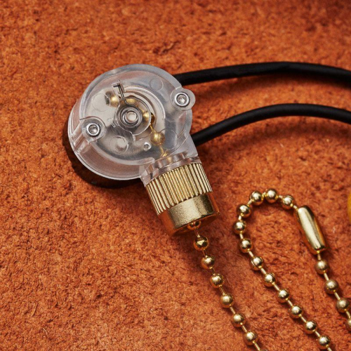 Выключатель для настенного светильника с проводом и деревянным наконечником gold блист. Rexant 06-0243-A фото 6