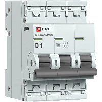 Выключатель автоматический модульный 3п D 1А 6кА ВА 47-63N PROxima EKF M636301D