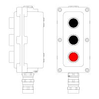 Пост управления взрывонепроницаемый из алюм. LCSD-03-B-MC-P1B(11)x1-P1B(11)x1-P1R(11)x1-PCMB-KA3MHK DKC LCSD21000102