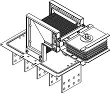 Секция фланцевая прав. Тип1 630А Al 3L+N+PER НК IP55 тран. IEK LB-0630A4-25-F-FR1