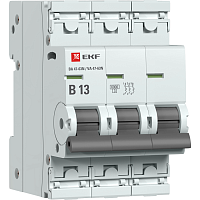 Выключатель автоматический модульный 3п B 13А 6кА ВА 47-63N PROxima EKF M636313B