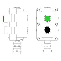 Пост управления взрывонепроницаемый из алюминия LCSD-02-B-MB-L1G(220)x1-P1B(11)x1-PBMB-KA2MHK DKC LCSD21000061