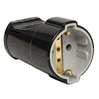 Гнездо штепсельное с заземл. черн. 16А 250В PROxima EKF ASG16-30-r