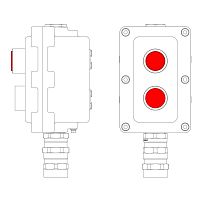 Пост управления взрывонепроницаемый из алюм. LCSD-02-B-MB-L1R(220)x1-P1R(11)x1-PBMB-KA2MHK DKC LCSD21000065