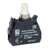 Лампа сменная с основанием XB4 желт. 400В PROxima EKF XB4-ELL-Y