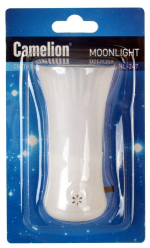 Светильник светодиодный NL-247 "Волан" 220В ночник с выкл. бел. Camelion 14267 фото 5