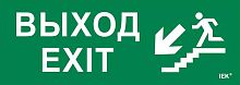 Этикетка самоклеящаяся 280х100мм "Выход/лестница вниз/фигура" IEK LPC10-1-28-10-VLVNF