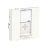 Розетка компьютерная 1-м 2мод. Unica Modular RJ45 кат.5E UTP бел. SchE NU341118