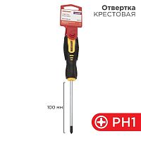 Отвертка крестовая PH 1х100мм двухкомпонентн. рукоятка Rexant 12-4727