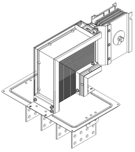 Секция фланцевая вниз Тип2 5000А Al 3L+N+1/2PE НК IP55 тран. IEK LB-5000A5-25-F-FD2