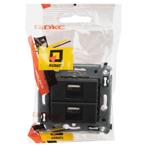Устройство зарядное USB СП Avanti "Черный матовый" DKC 4412543 фото 5