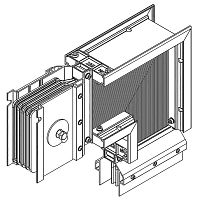 Секция угловая вниз 3200А Al 3L+N+PER IP55 тран. IEK LB-3200A4-35-F-LD