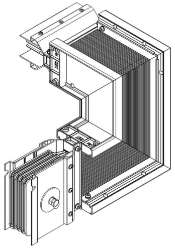 Секция Z-образ. вверх лев. 2000А Cu 3L+N+1/2PE IP55 тран. IEK LB-2000C5-35-F-ZUL