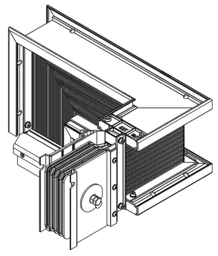 Секция Z-образ. лев. вниз 1000А Al 3L+N+1/2PE НК IP55 тран. IEK LB-1000A5-25-F-ZLD