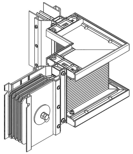 Секция угловая лев. н/уг. 2500А Cu 3L+N+1/2PE IP55 тран. IEK LB-2500C5-35-F-LLG