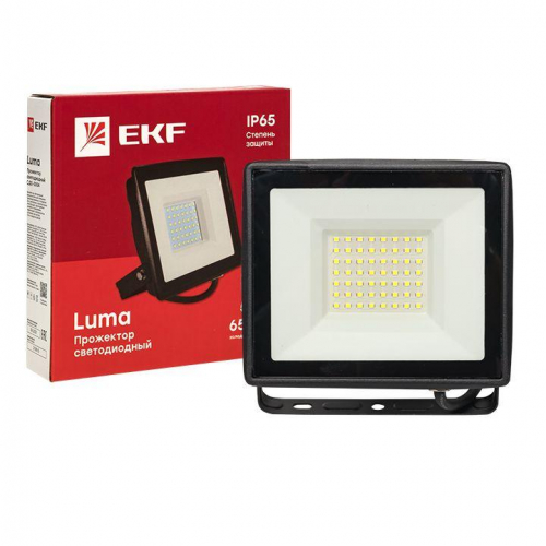 Прожектор светодиодный СДО-3004 50Вт 6500К IP65 Basic EKF FLL-3004-50-6500 фото 2
