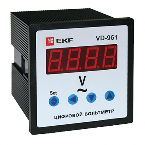 Вольтметр цифровой VD-961 на панель 96х96 однофазный EKF vd-961 фото 2