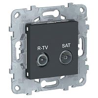 Розетка телевизионная одиночная TV/R/SAT Unica New механизм антрацит SchE NU545454