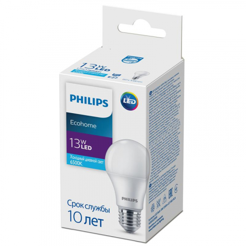 Лампа светодиодная Ecohome LED Bulb 13Вт 1250лм E27 865 RCA Philips 929002299817 фото 2