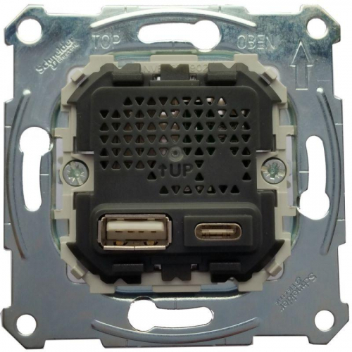 Механизм USB-зарядки MERTEN A+C 2.4А SchE MTN4366-0110