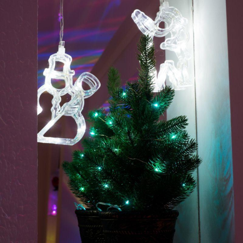 Фигура светодиодная "Санта Клаус" 190х130х10мм 8LED бел. 1Вт 4.5В IP20 на присоске с подвесом элементы питания 3хAAA (в компл.) Neon-Night 501-018 фото 8