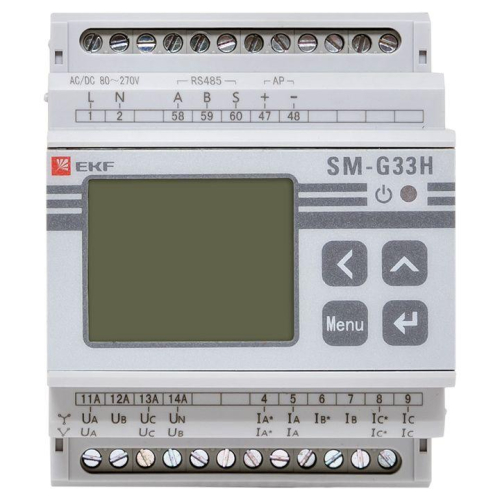 Прибор измерительный многофункциональный G33H на DIN-рейку ЖКИ PROxima EKF sm-g33h фото 9