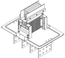 Секция фланцевая Тип1 1600А Al 3L+N+PER IP55 тран. IEK LB-1600A4-35-F-F1