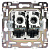 Розетка компьютерная двойн. RJ45 кат.5E SKANDY SK-K03N никель IEK SK-K20-1-K50
