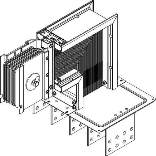 Секция фланцевая вверх Тип1 1000А Al 3L+N+1/2PE НК IP55 тран. IEK LB-1000A5-25-F-FU1