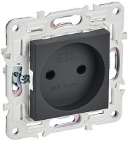 Розетка SKANDY 10А без заземл. защ. шторки SK-R01T титан IEK SK-R13-10-K48